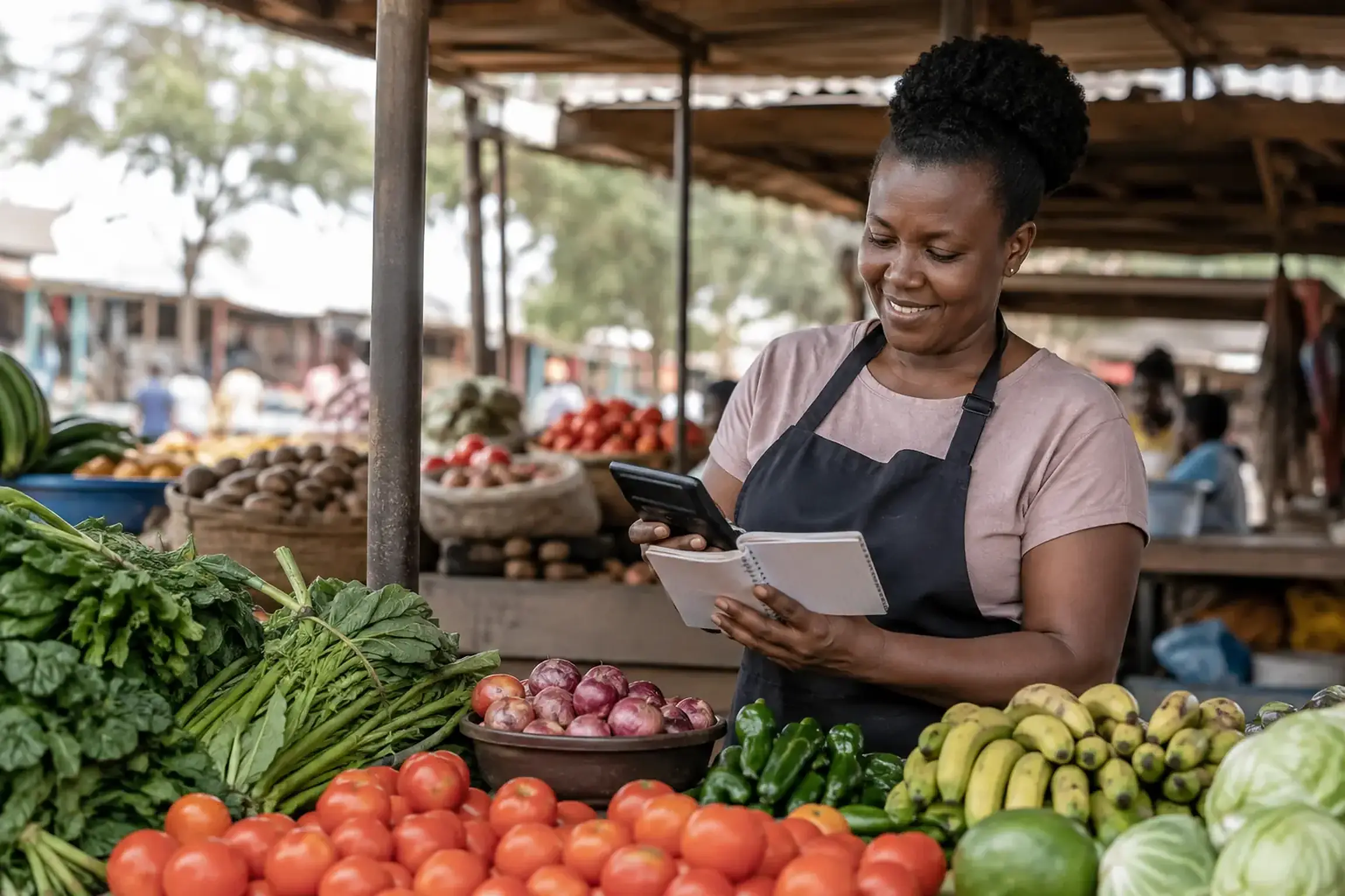 Kenyan small business owner applying practical financial knowledge